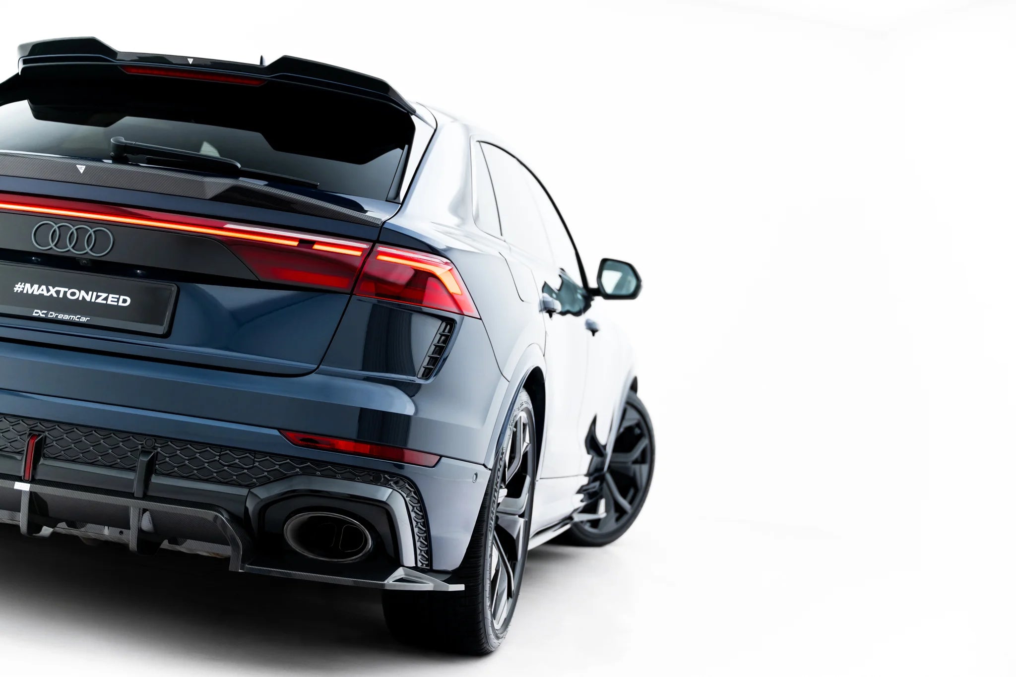 Sett med prepreg karbonfiber splittere audi rsq8 mk1 ansiktsløftning