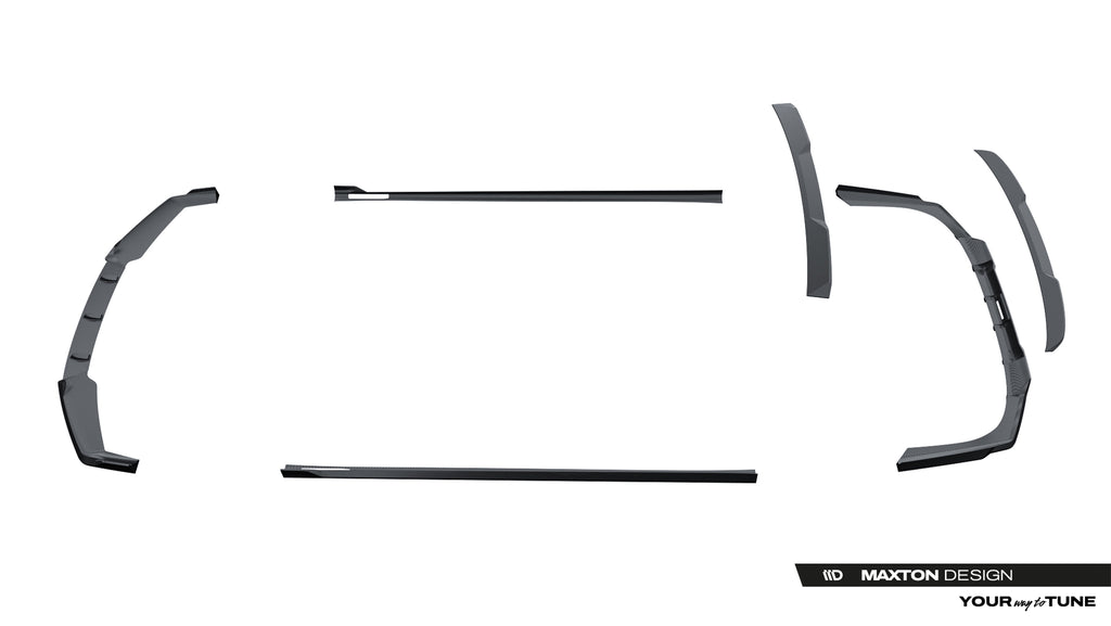 Set of prepreg carbon fiber splitters bmw 7 / i7 m-pack g70