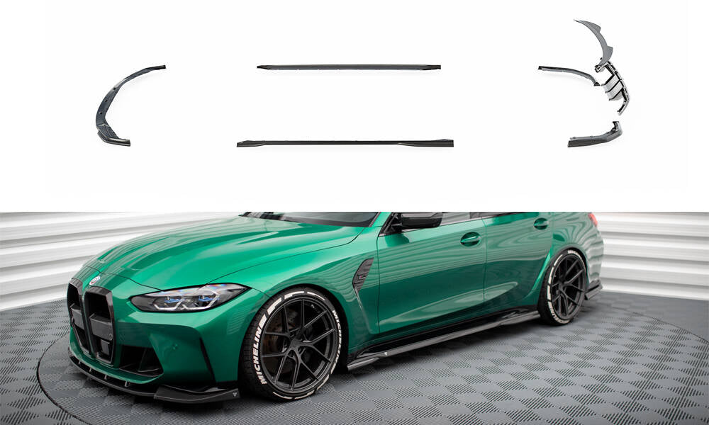 Set of prepreg carbon fiber splitters bmw m3 g80 sedan