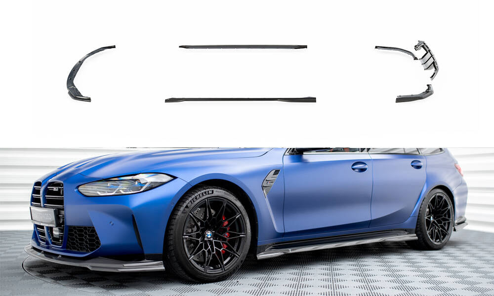 Set of prepreg carbon fiber splitters bmw m3 g81 touring