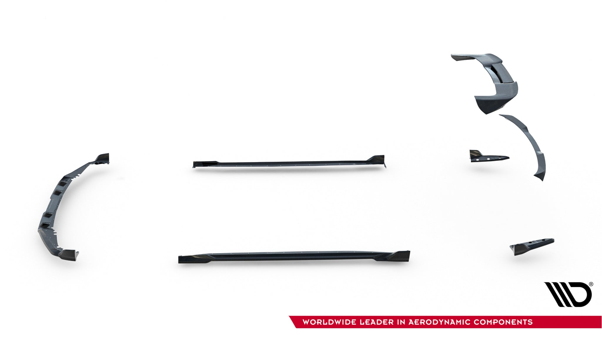 Sæt med Prepreg Carbon Fiber Splitters BMW X5 M F95 ansigtsløftning