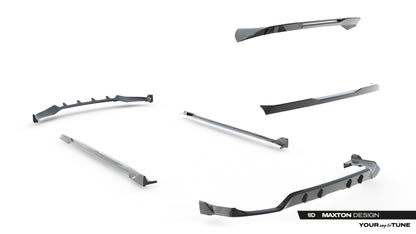 Set of prepreg carbon fiber splitters bmw x5 m-pack g05