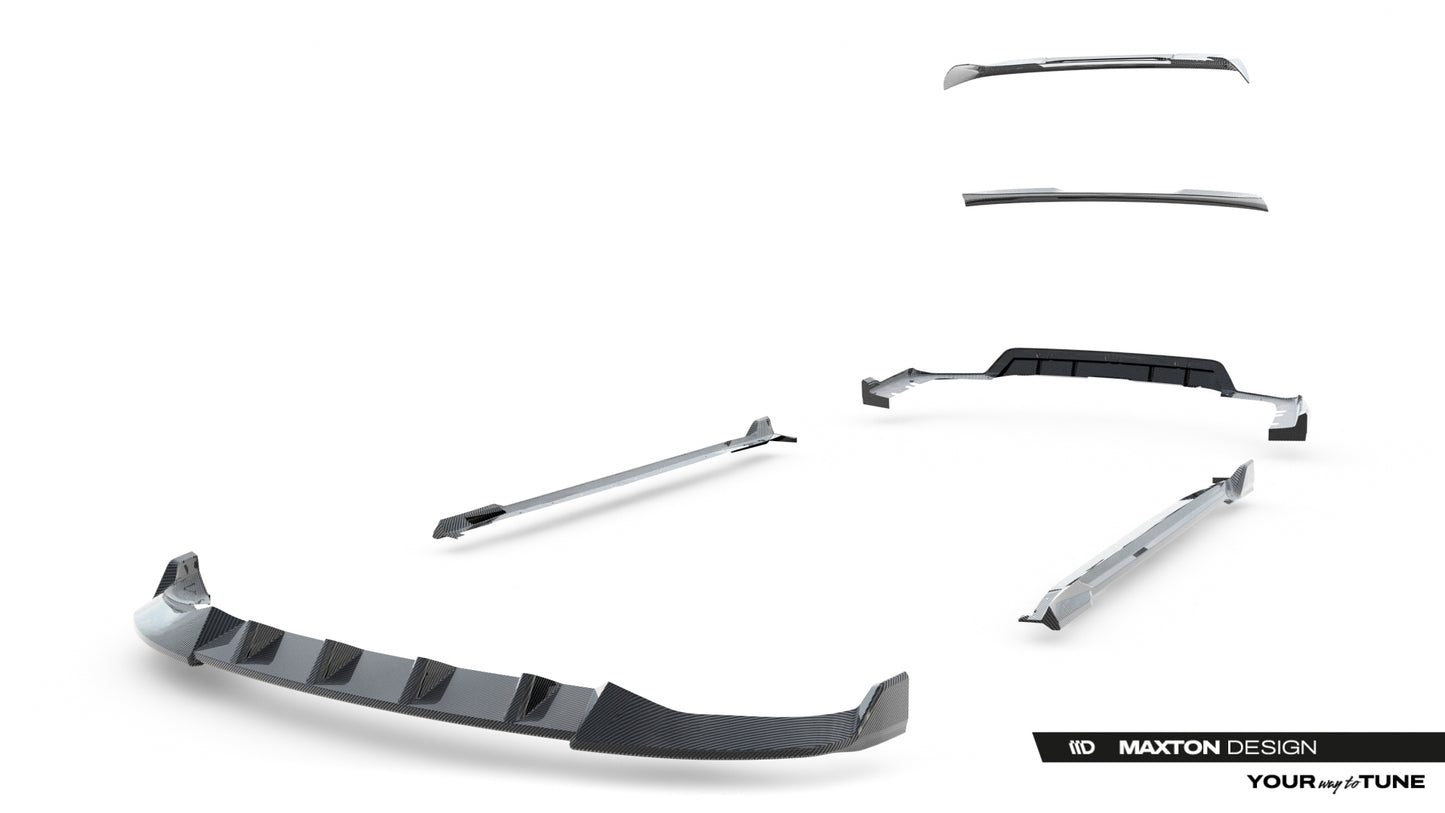 Set of prepreg carbon fiber splitters bmw x5 m-pack g05