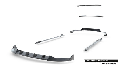 Set of prepreg carbon fiber splitters bmw x5 m-pack g05