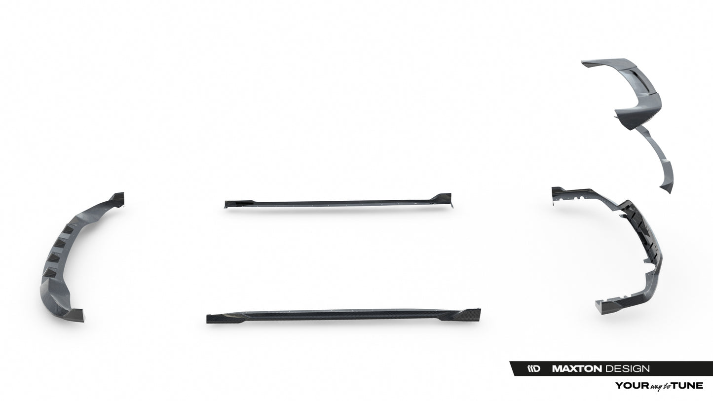 Set of prepreg carbon fiber splitters bmw x5 m-pack g05