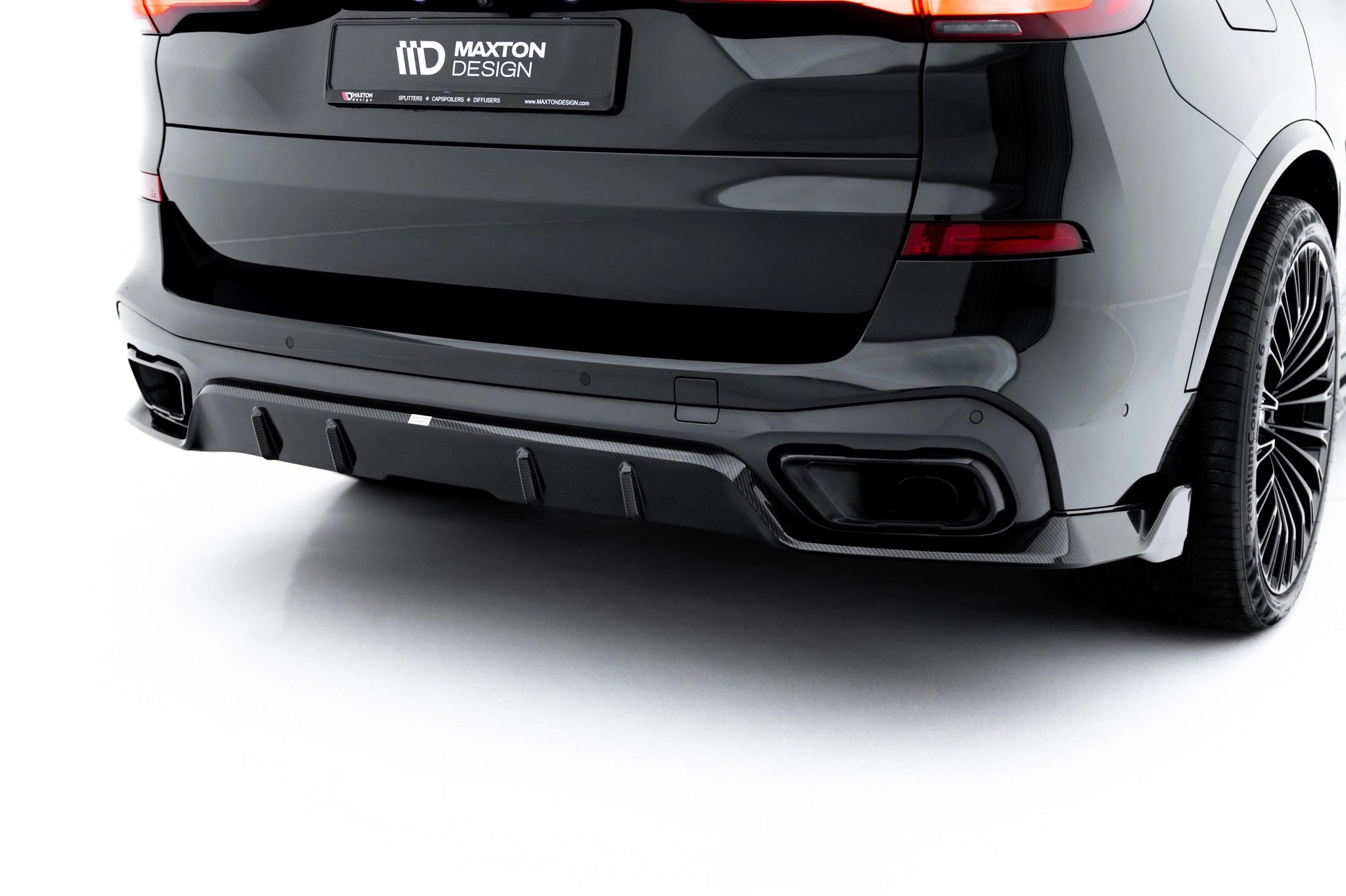 Sæt med prepreg kulfiber splittere til BMW X5 M-pakke G05