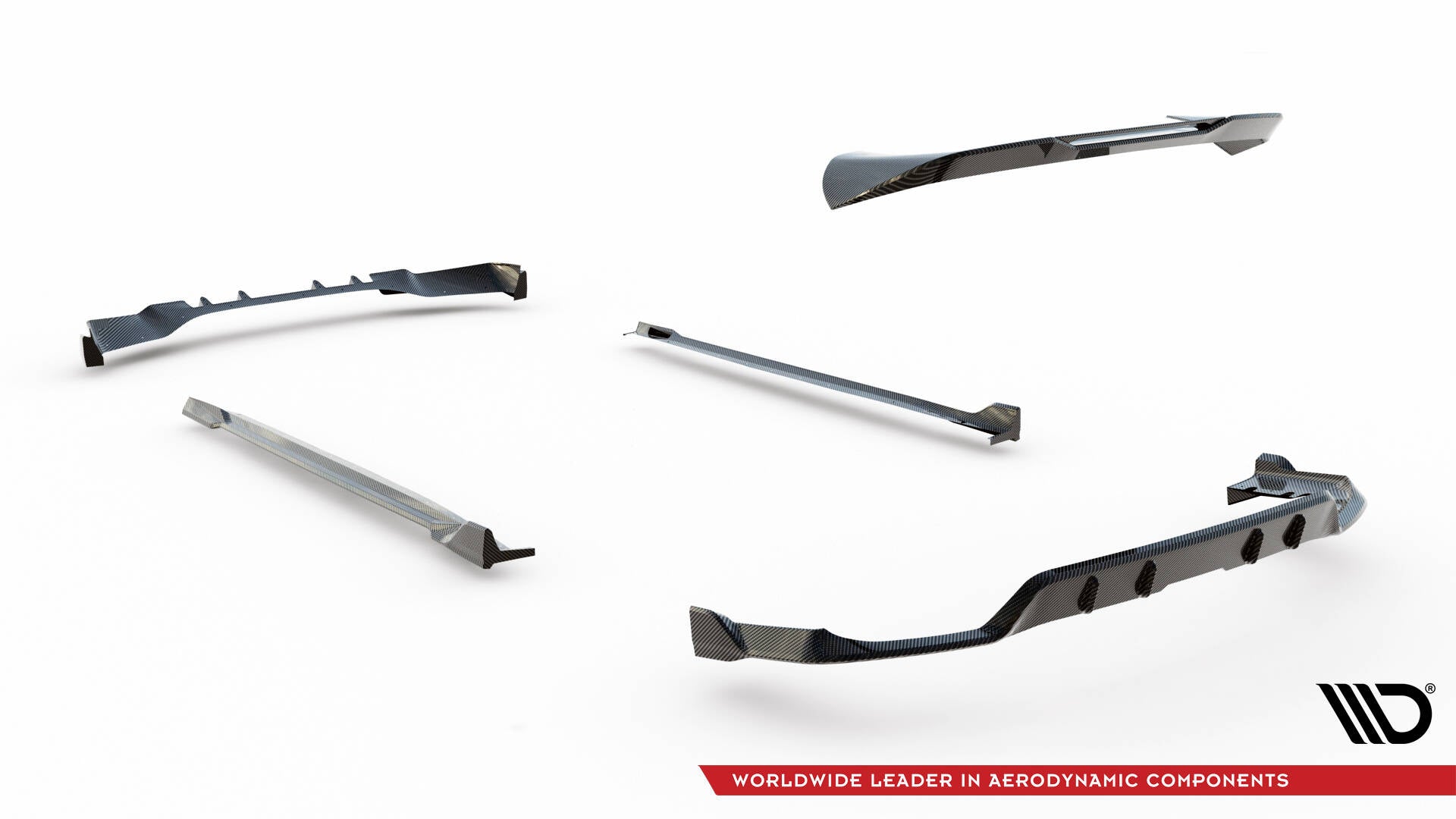 Sæt med Prepreg Carbon Fiber Splitters BMW X5 M-Pack G05 Facelift