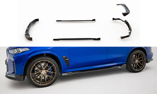 Set of prepreg carbon fiber splitters bmw x5 m-pack g05 facelift