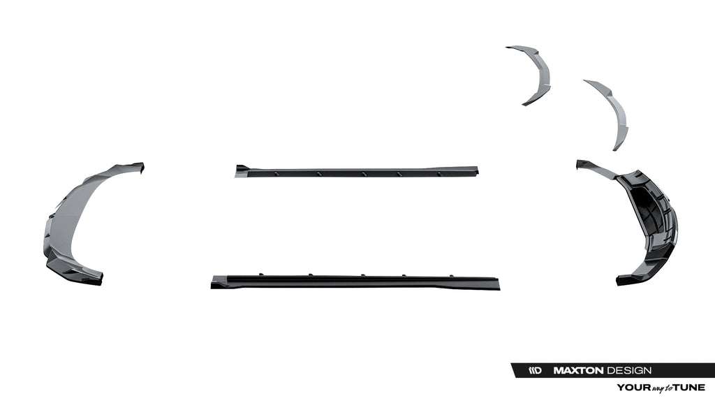 Set of prepreg carbon fiber splitters suitable for lamborghini urus mk1