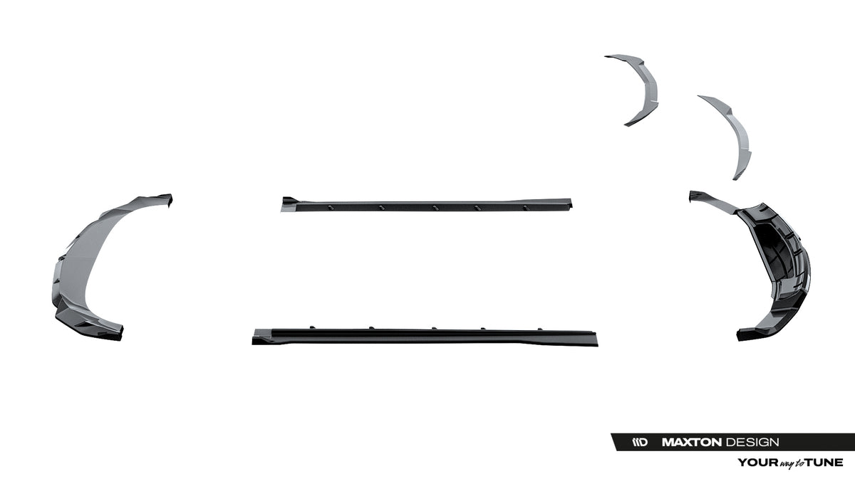 Set of prepreg carbon fiber splitters suitable for lamborghini urus mk1