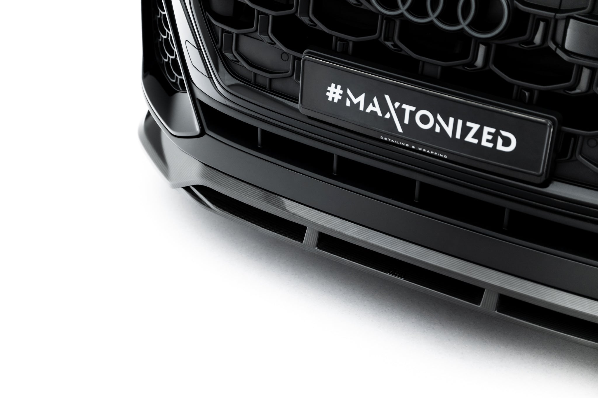 Set of prepreg carbon splitters audi q8 s-line mk1 facelift