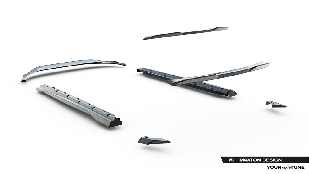 Set of prepreg carbon splitters audi q8 s-line mk1 facelift