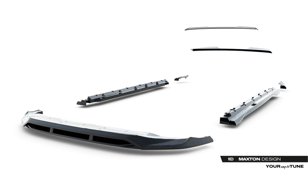 Set of prepreg carbon splitters audi q8 s-line mk1 facelift