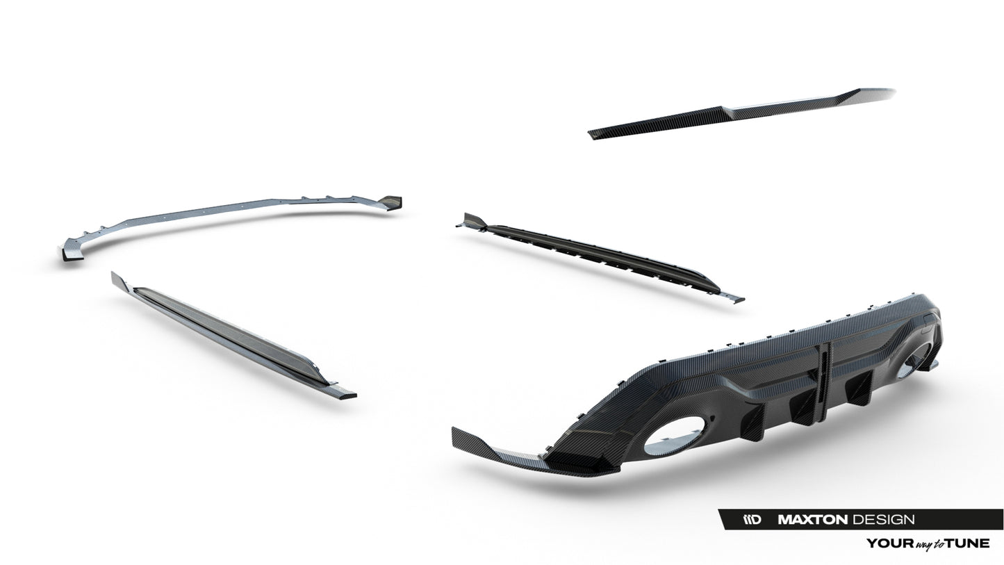 Set of prepreg carbon splitters audi rs3 sedan 8y facelift