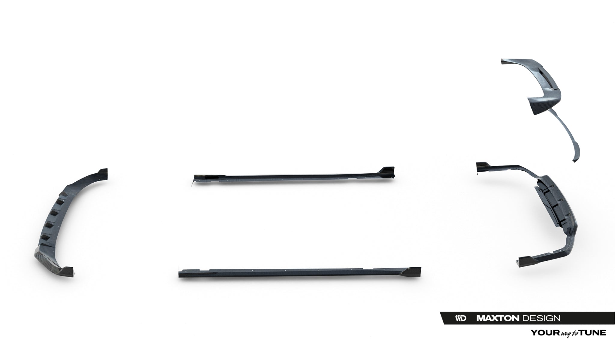 Set of prepreg carbon splitters bmw x7 m-pack g07