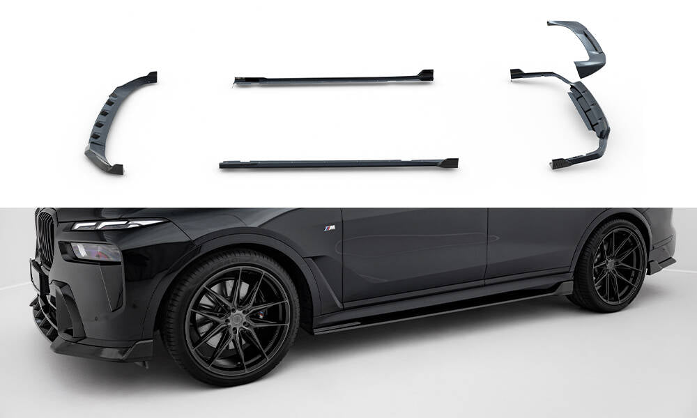 Sæt med Prepreg Carbon Splitters BMW X7 M-Pack G07 Facelift