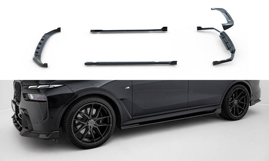 Set of prepreg carbon splitters bmw x7 m-pack g07 facelift