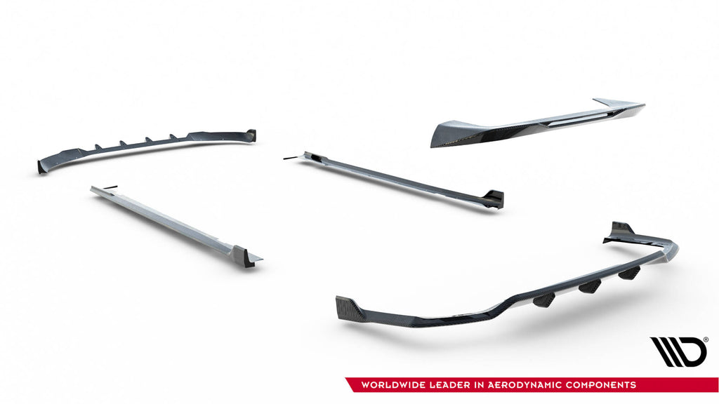 Sæt med Prepreg Carbon Splitters BMW X7 M-Pack G07 Facelift