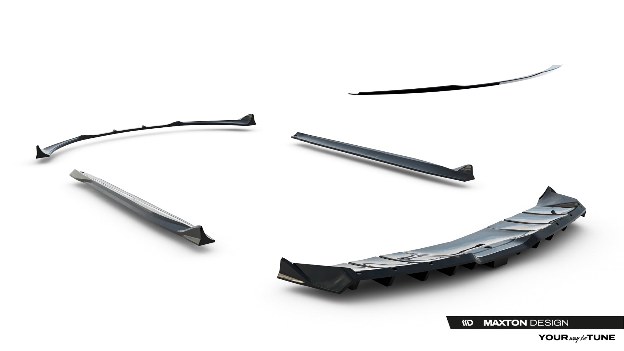 Set of splitters mercedes-amg gt r c190 facelift