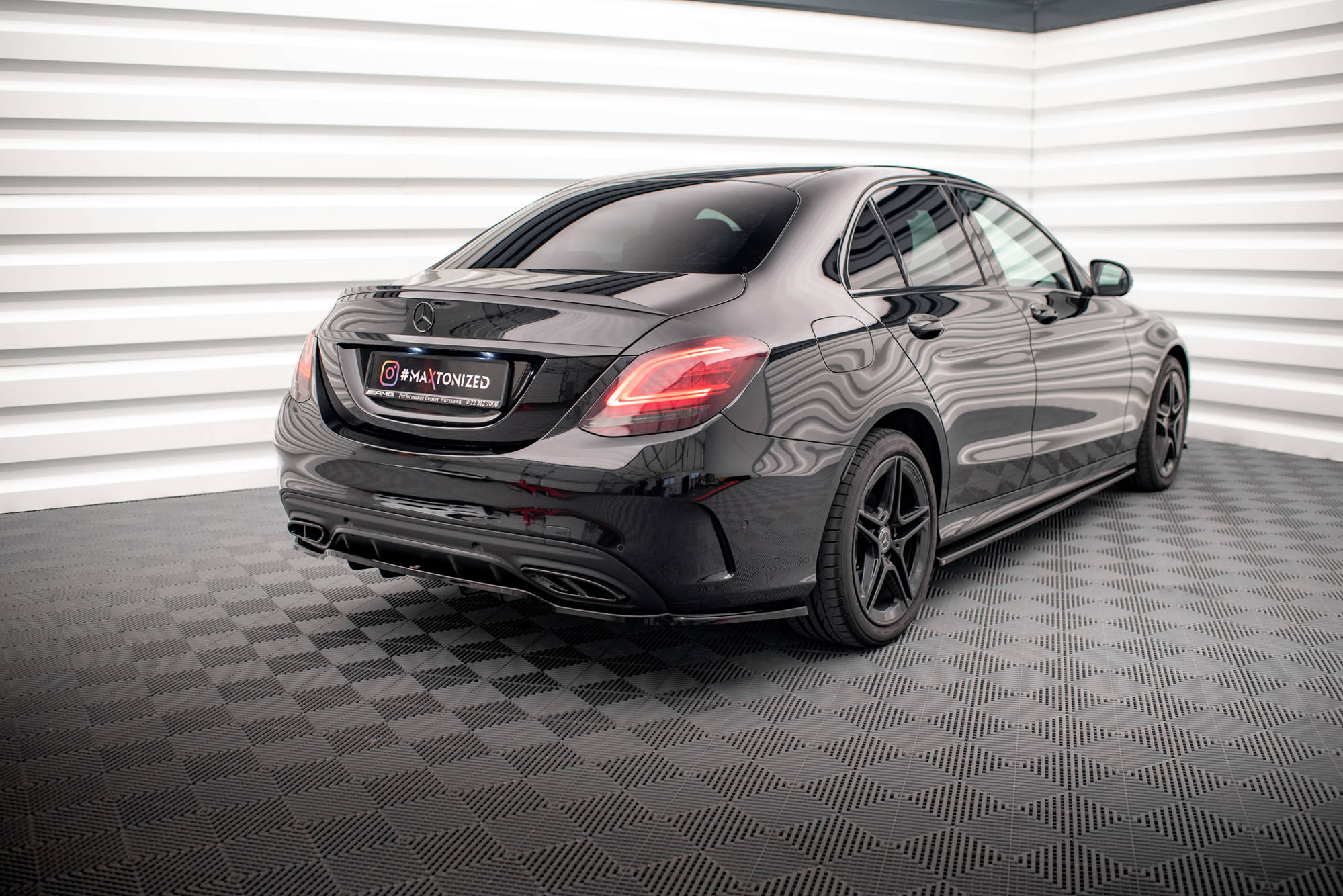 Set of splitters mercedes-benz c amg-line sedan / estate w205 facelift / s205 facelift
