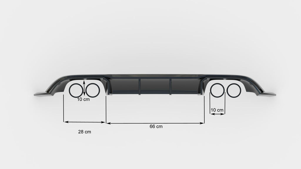 Set of splitters v.2 volkswagen golf r hatchback mk7 facelift