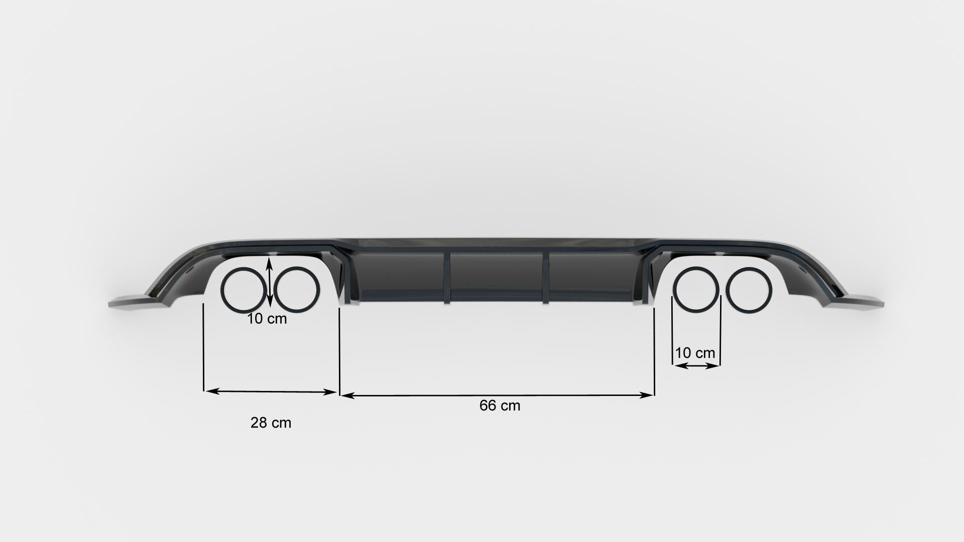 Set of splitters v.2 volkswagen golf r hatchback mk7 facelift