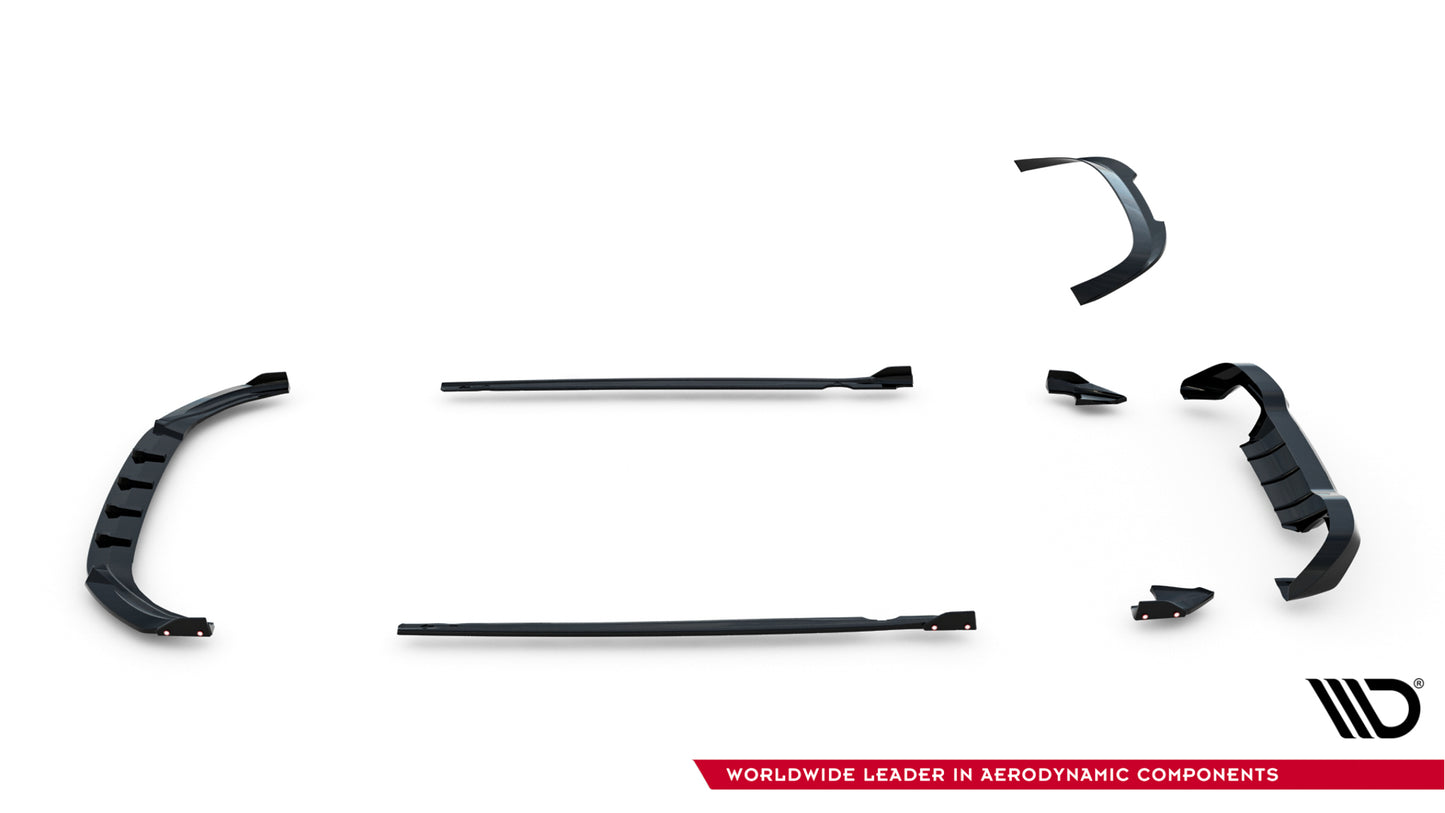 Set of splitters v.4 volkswagen golf r mk8 facelift