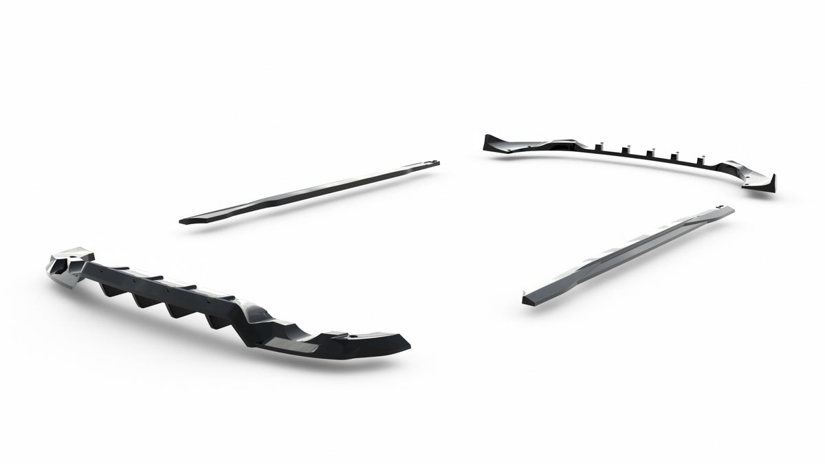 Set of splitters suitable for mercedes-amg gla 35 h247