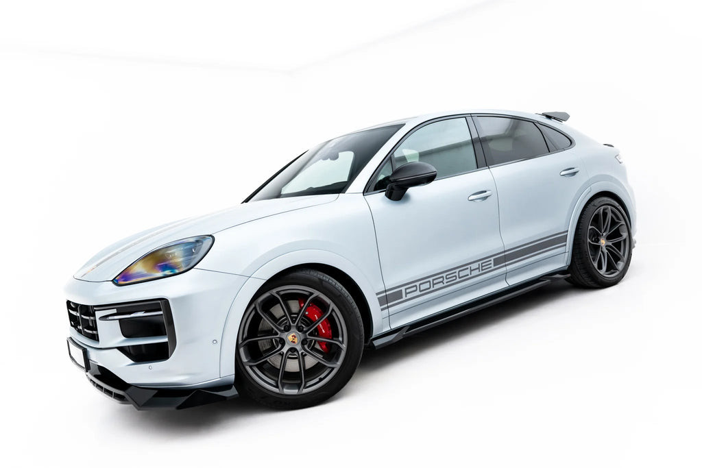 Set of splitters suitable for porsche cayenne gts / turbo sport pack / turbo e-hybrid gt pack coupe mk3 facelift