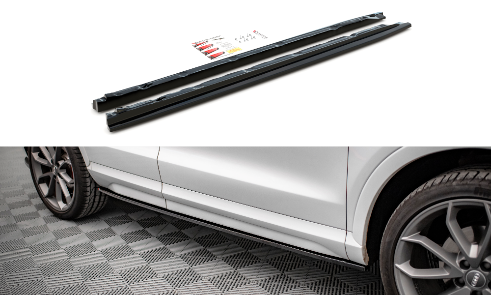 Side skirts diffusers audi q3 sport 8u facelift