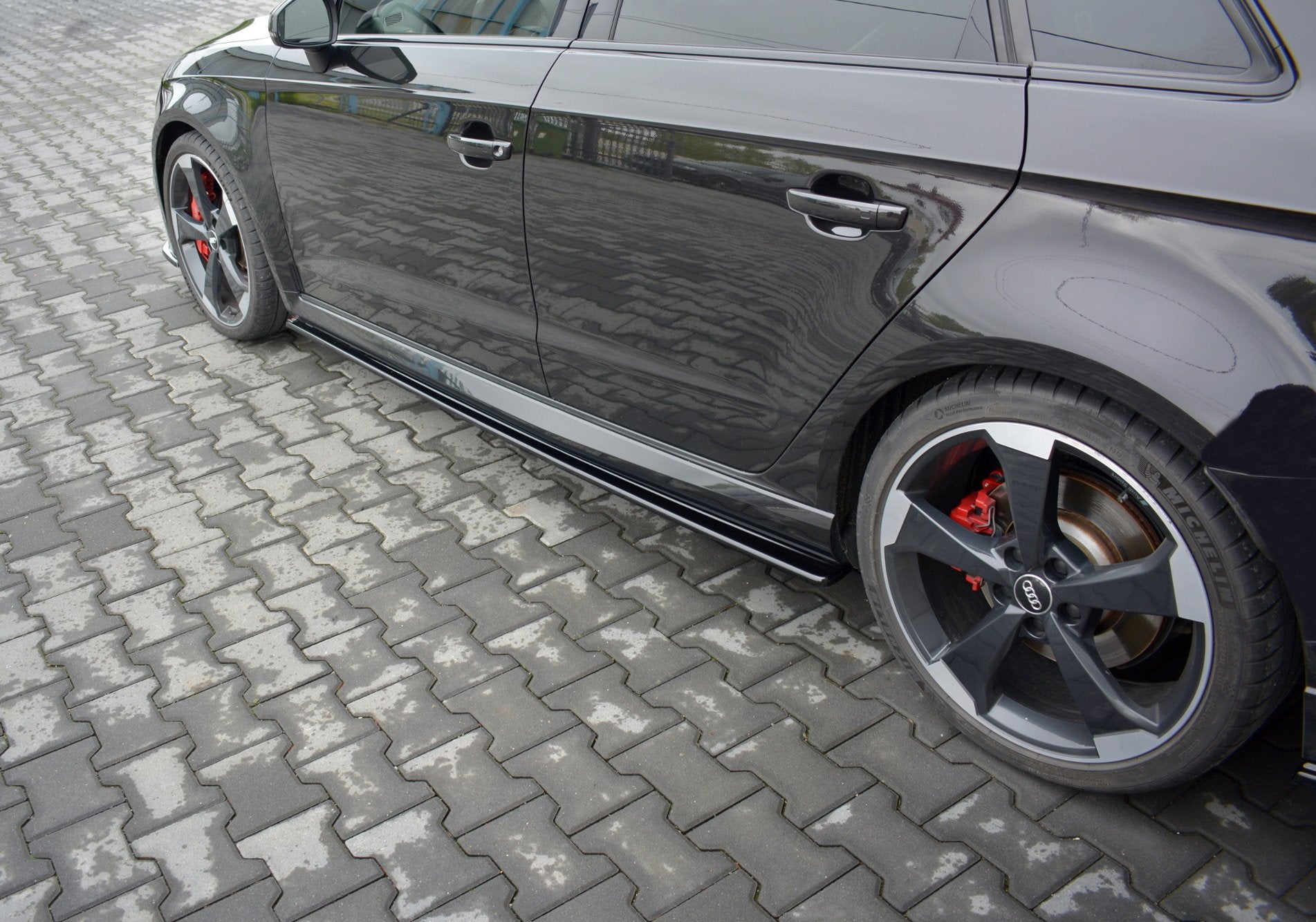 Side skirts diffusers audi rs3 8v fl sportback