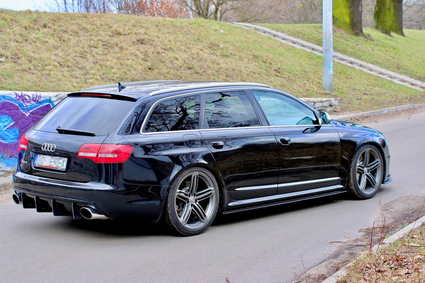 Side skirts diffusers audi rs6 c6
