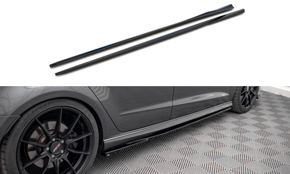 Side skirts diffusers audi s3 / a3 s-line sportback 8v facelift
