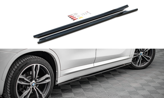 Side skirts diffusers bmw x1 m-pack f48