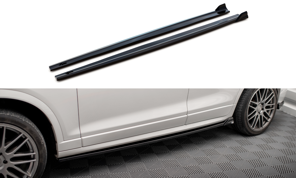 Side skirts diffusers bmw x3 m-pack f25