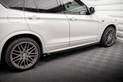 Side skirts diffusers bmw x3 m-pack f25