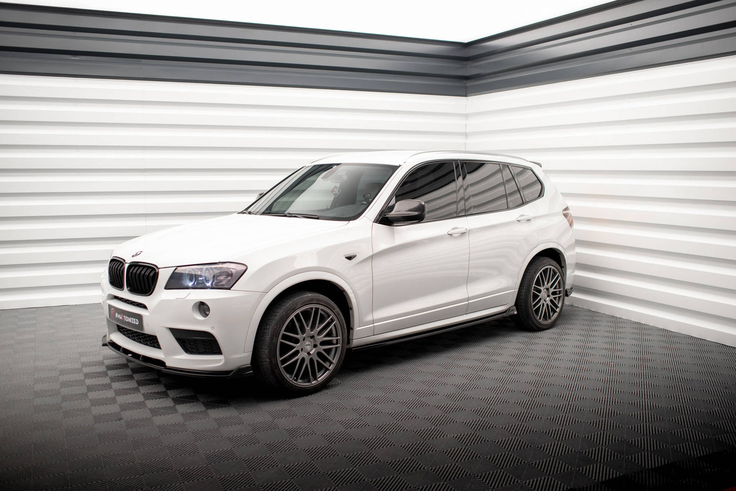 Side skirts diffusers bmw x3 m-pack f25