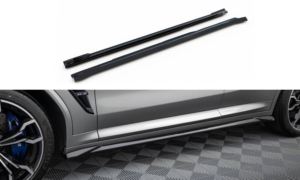 Side skirts diffusers bmw x4 m f98