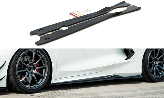 Side skirts diffusers chevrolet corvette c8