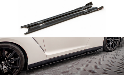 Side skirts diffusers + flaps nissan gtr r35 facelift