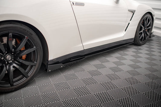 Side skirts diffusers + flaps nissan gtr r35 facelift