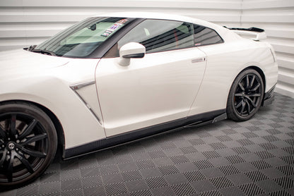 Side skirts diffusers + flaps nissan gtr r35 facelift