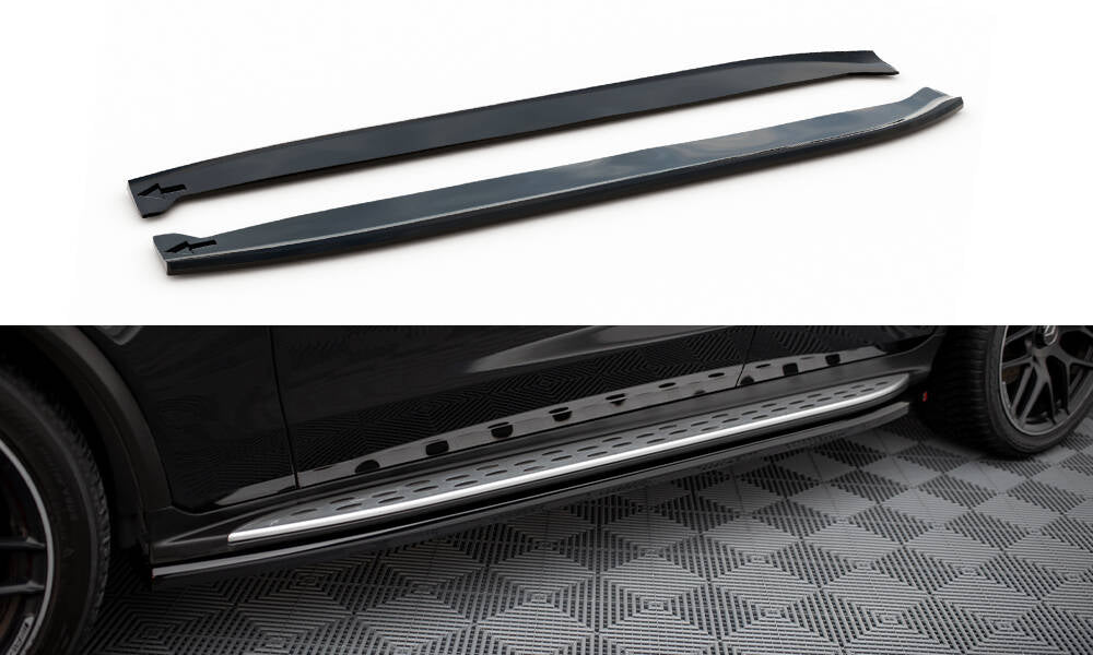 Side skirts diffusers mercedes-amg glc 63 suv / coupe x253 / c253