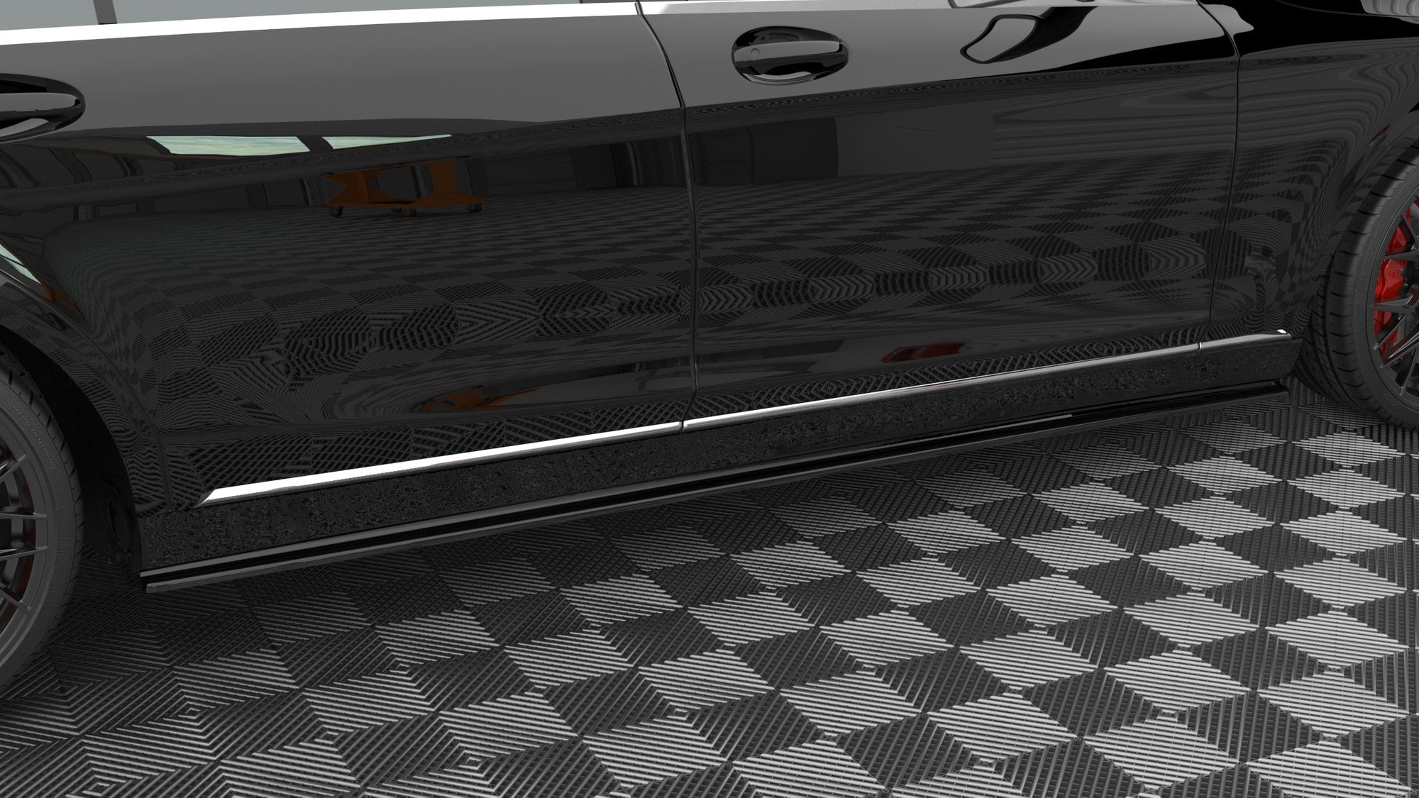 Side skirts diffusers mercedes-benz s long w222