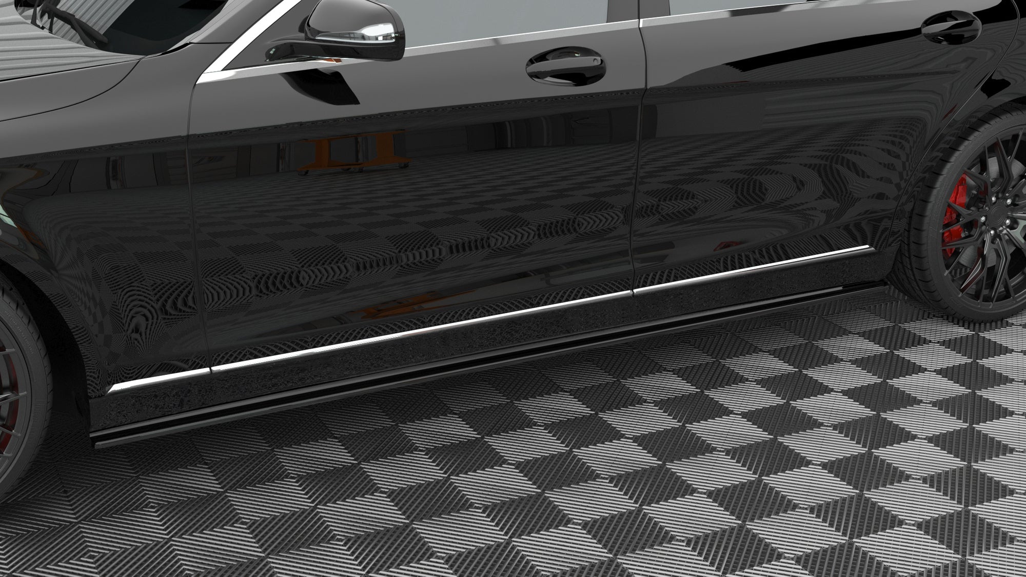 Side skirts diffusers mercedes-benz s long w222