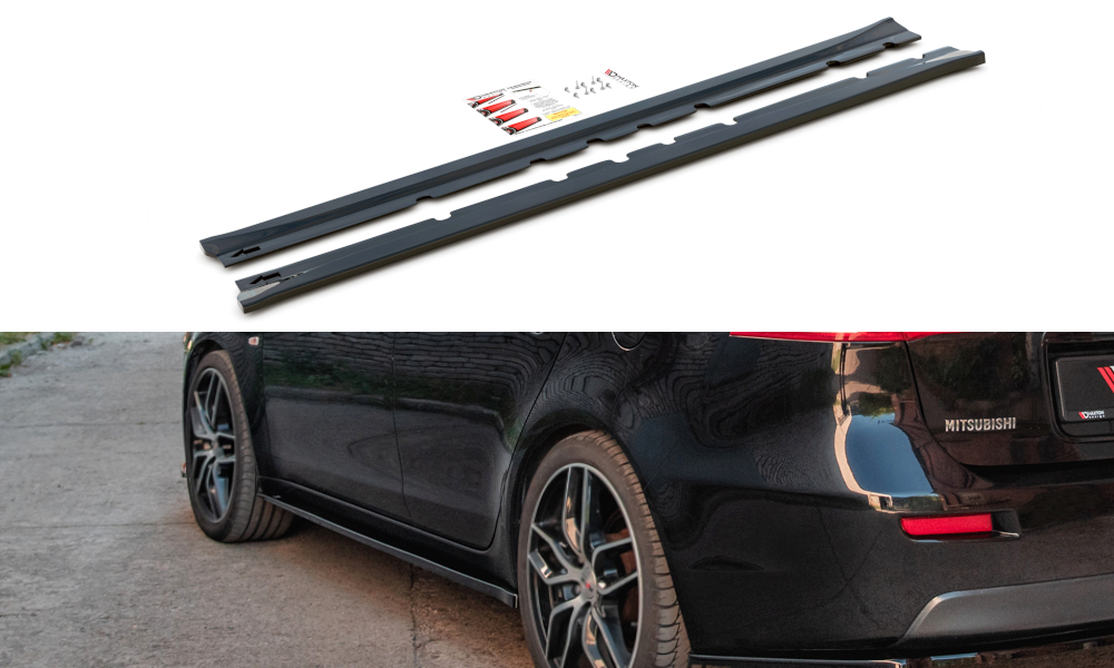 Side skirts diffusers mitsubishi lancer mk8