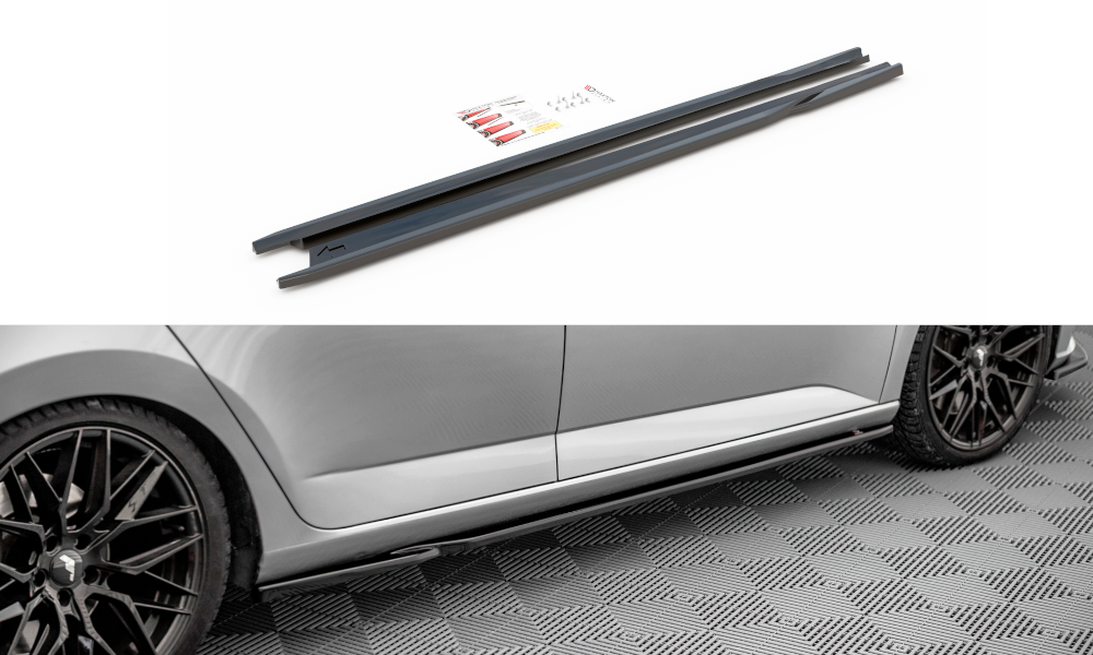 Side skirts diffusers skoda fabia mk3