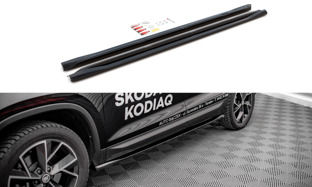 Side skirts diffusers skoda kodiaq mk1 facelift