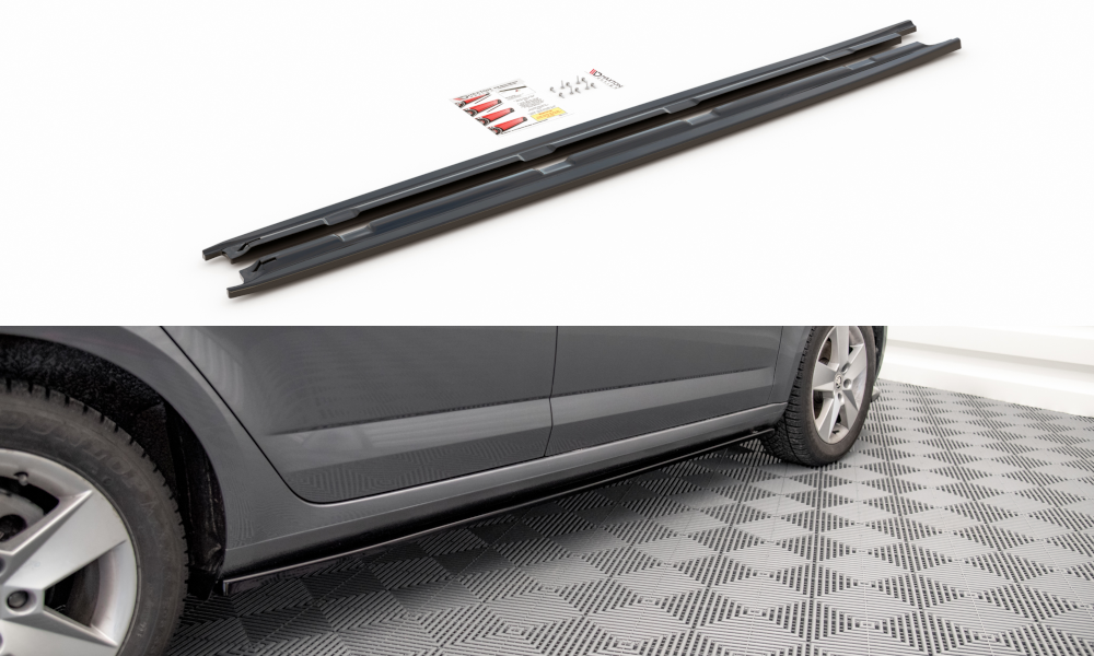 Side skirts diffusers skoda octavia mk3 facelift