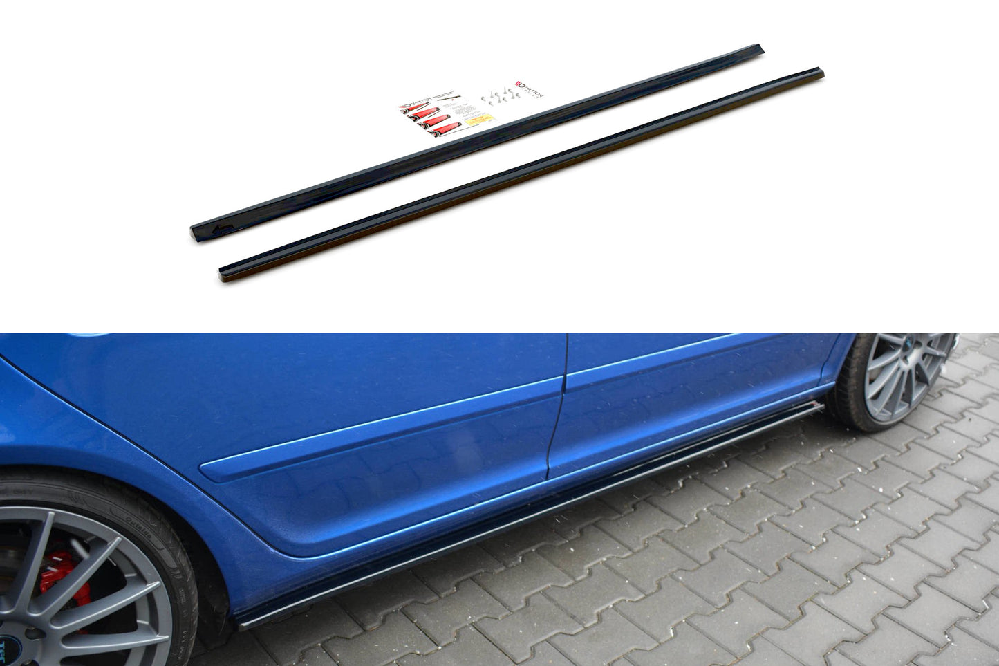 Side skirts diffusers skoda octavia rs mk2 / mk2 fl